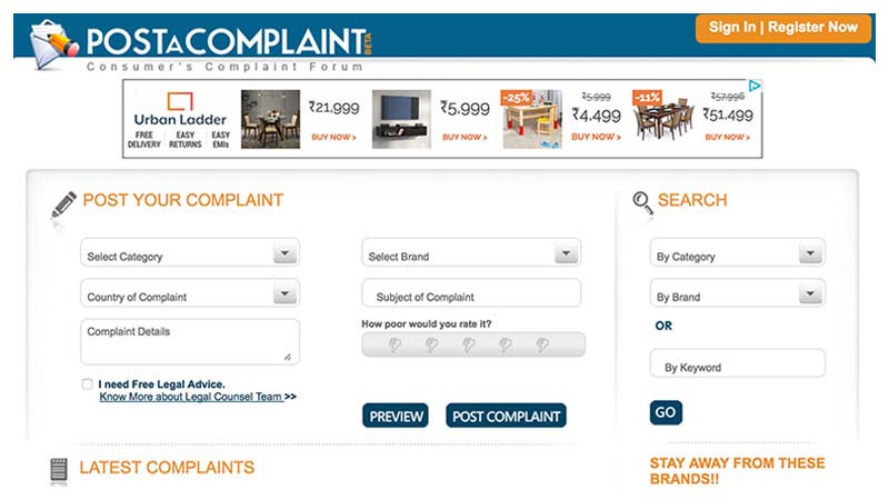 POST A COMPLAINT